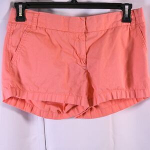 J Crew Womens‎ 8 32x3 Reddish Orange Broken-In Cotton Chino Shorts